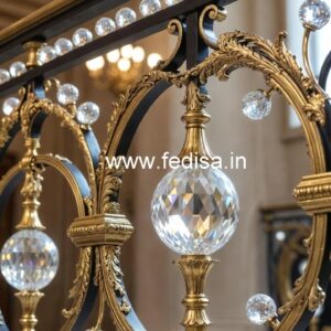 Interior Design Ideas with Brass Crystal Railing CR-0365
