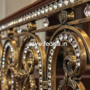 Brass Crystal Railings for Luxury Apartments CR-0366