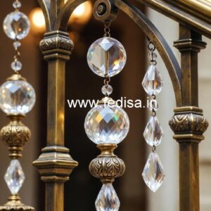 Contemporary Crystal Brass Railing Designs CR-0367