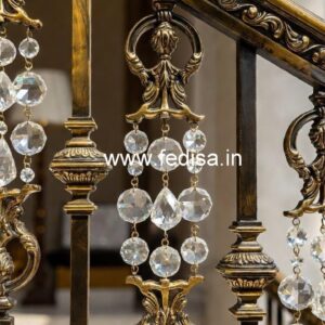 Luxury Handcrafted Brass Crystal Railings CR-0379