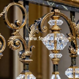 Classic Interior Brass Crystal Railings CR-0381