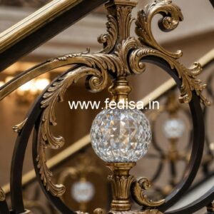 Designer Interior Brass Crystal Railing CR-0386