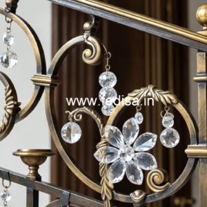 Classic Golden Brass Crystal Railings CR-0392