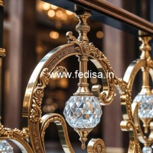 Rich Interior Brass Crystal Railings CR-0393