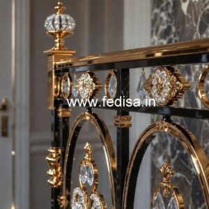 Custom Interior Brass Crystal Railings CR-0397