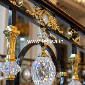 Premium Staircase Design with Brass Crystal CR-0400