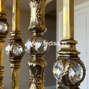 Luxury Brass Crystal Railings for Interiors CR-0401
