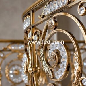 Classic Interior Crystal Brass Railings CR-0403