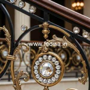 Stylish Brass Crystal Railings for Homes CR-0404