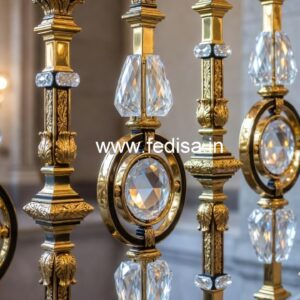 Modern Brass Crystal Staircase Railing Ideas CR-0407