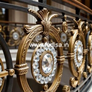 Stylish Brass Crystal Balcony Railings CR-0409