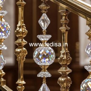 Luxury Brass Crystal Railings for Duplex Homes CR-0410