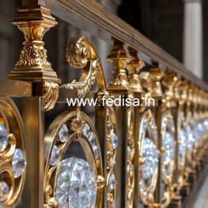 Royal Brass Crystal Interior Railings CR-0412