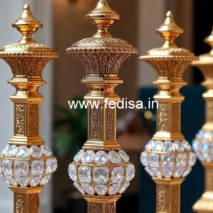 Contemporary Brass Crystal Railings CR-0417