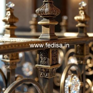 Elegant Crystal Brass Railing Designs CR-0418