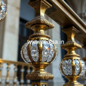 Custom Brass Crystal Railings for Homes CR-0424