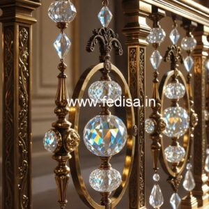 Modern Interior Design with Brass Crystal Railing CR-0426
