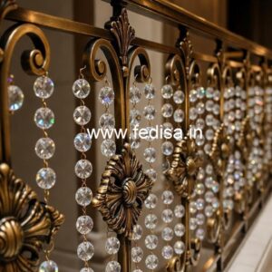 Premium Crystal Brass Stair Railings CR-0427