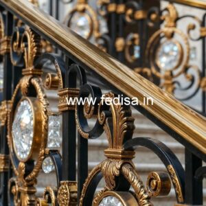 Modern Brass Crystal Railings with LED CR-0436