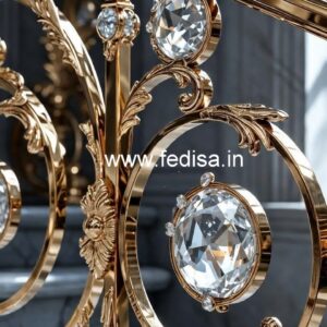 Luxury Staircase Brass Crystal Railings CR-0438
