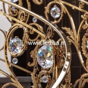 Classic Brass Crystal Railings for Interiors CR-0446