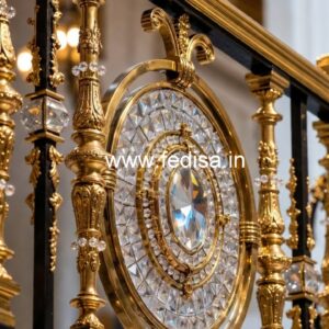 Designer Brass Crystal Railings for Homes CR-0447