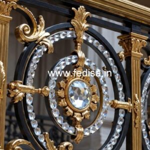 Modern Brass Crystal Stair Railings CR-0449