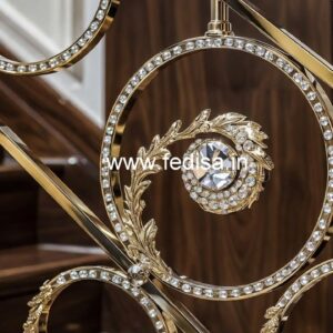 Premium Brass Crystal Railings for Villas CR-0451