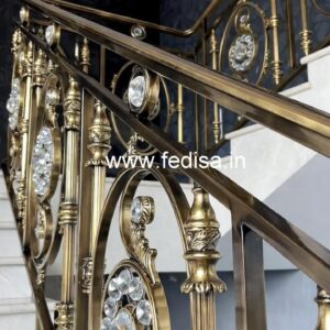 Stylish Interior Brass Crystal Railings CR-0457