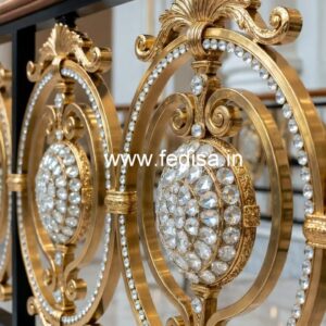 Luxury Brass Crystal Staircase Designs CR-0458