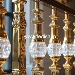 Classic Brass Crystal Railing Inspiration CR-0459