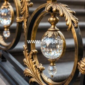 Luxury Brass Crystal Railings for Duplex CR-0462