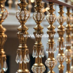 Premium Brass Crystal Railing for Villas CR-0465