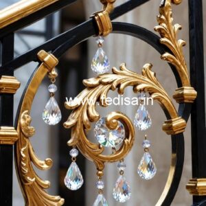 Luxury Crystal Brass Staircase Railings CR-0468