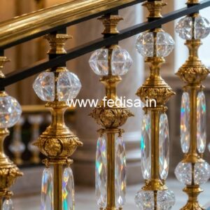 Stylish Brass Crystal Railings for Villas CR-0476