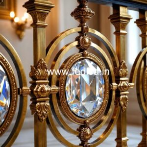 Premium Brass Crystal Railings for Staircases CR-0479