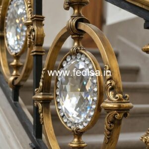 Luxury Brass Crystal Railings for Modern Villas CR-0482