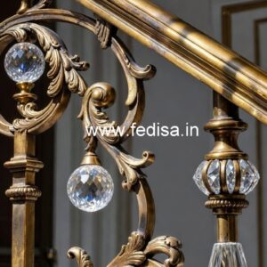 Premium Brass Crystal Railings for Luxury Homes CR-0484