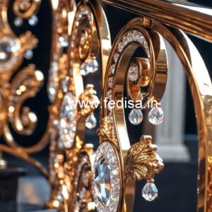 Elegant Brass Crystal Railings for Home Decor CR-0485