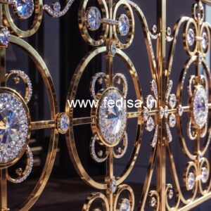 Premium Brass Crystal Railings for Architecture CR-0489