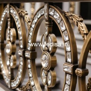 Elegant Brass Crystal Railings for Modern Homes CR-0494