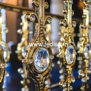Premium Brass Crystal Railing for Luxury Interiors CR-0502