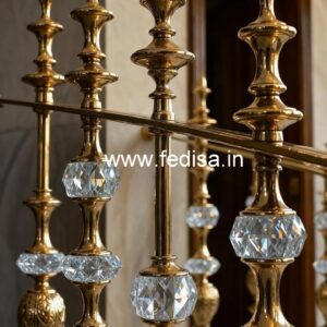 Royal Brass Crystal Stair Railing Inspiration CR-0504