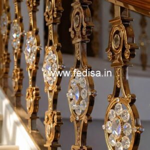 Decorative Brass Crystal Railing for Interiors CR-0506