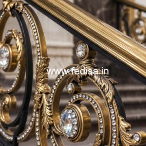 Designer Crystal Brass Railings for Modern Homes CR-0507