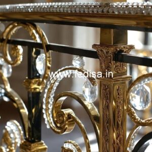 Golden Finish Brass Crystal Railings CR-0508