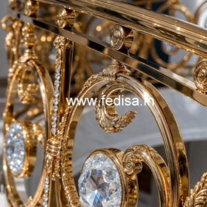 Custom Brass Crystal Railing Designs CR-0509