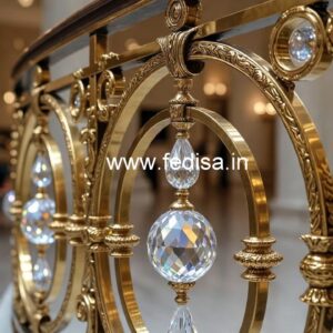 Premium Brass Crystal Railings for Apartments CR-0520