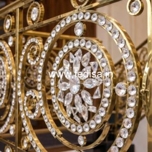 Premium Brass Crystal Railing for Home Decor CR-0528