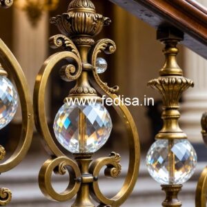 Stylish Brass Crystal Railings for Architecture CR-0540
